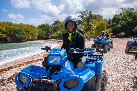 Dunns River Falls Climb, ATV, Horseback Ride & Swim, and Ziplines