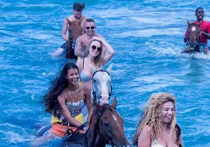 Horseback Riding/Zipline Combo Tour at Chukka Ocean Outpost with Transportation