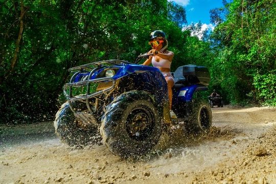 Cancun ATV Tour with Zipline, Cenote & Transportation