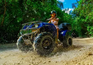 Cancun ATV Tour with Zipline, Cenote & Transportation