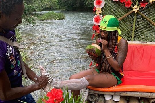 Montego Bay Bamboo Rafting and Hip Strip Private Tour