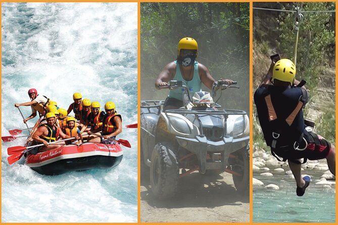 Full-Day Adventure 3 in 1 activity from Antalya to Köprülü Canyon National Park