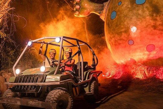 Xplor Fuego Tour,Wild Adrenalin, Round Transportation From Cancun