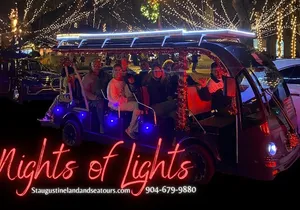 St. Augustine Night of Lights by Electric Cart