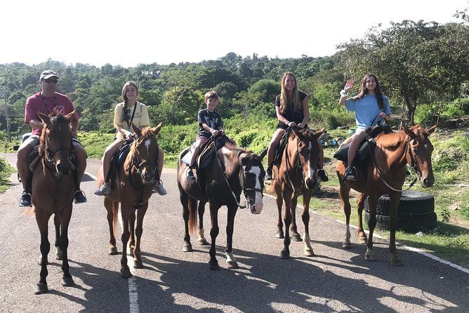 Blue hole waterfalls + horseback riding combo tour from Ocho Rios
