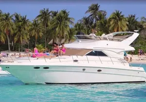 Luxury Yacht in Paradise and snorkel by Isla Mujeres