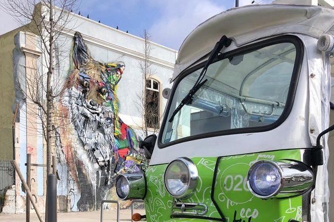 Private Lisbon Street Art Tuk-Tuk: Vhils & Bordalo II