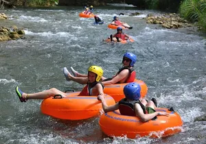River Rapids Waterfalls Tubing and Beach Adventure with Transport