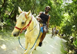 Shared Adventure Tour in Puerto Morelos with Ziplines and Horses
