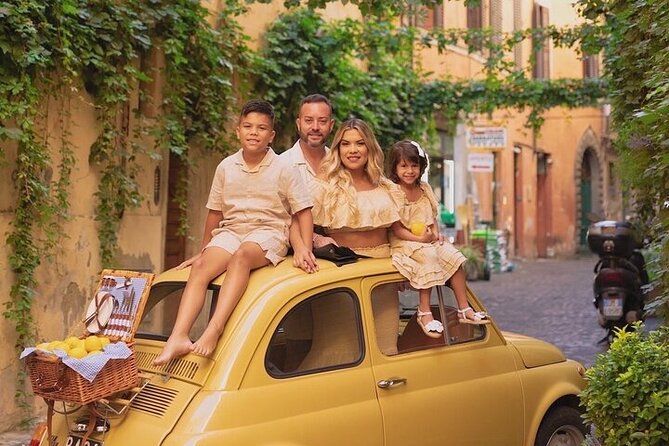 Rome Fiat 500 Vintage tour with Photoshoot