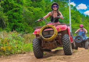 Cancun Ultimate 5x1 ATV Ziplines, Cenote, Tequila & Reef snorkel