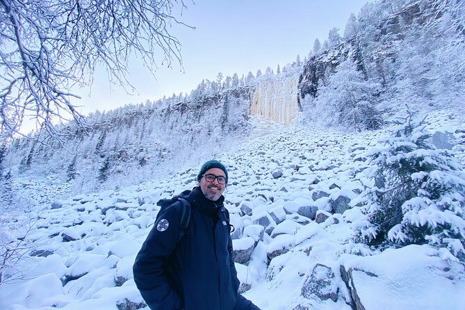 Korouoma canyon national park & frozen waterfalls with BBQ