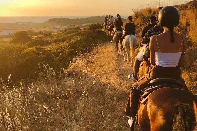 Golden Hour Gallop: Evening Ride in Paros