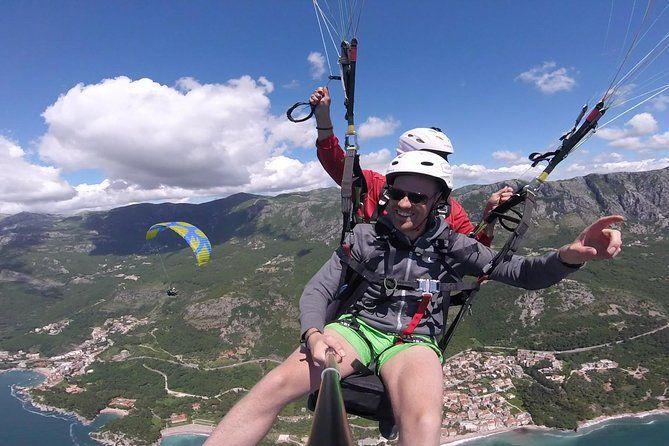 Budva: Budva Riviera Extended Tandem Paragliding
