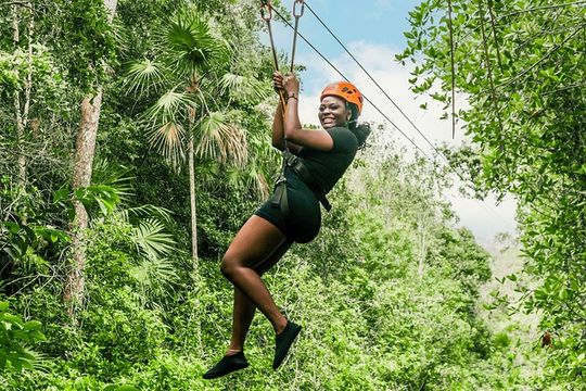 Private Coba & Jungle Adventure: Zipline, Rappel & Cenote