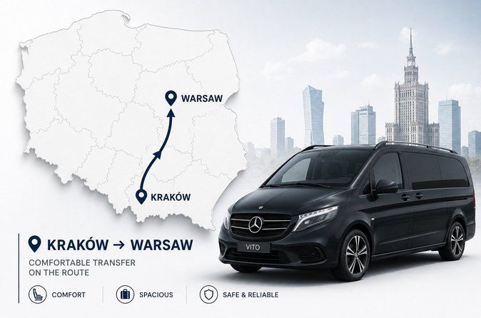Krakow to Warsaw Private Transfer Best Value
