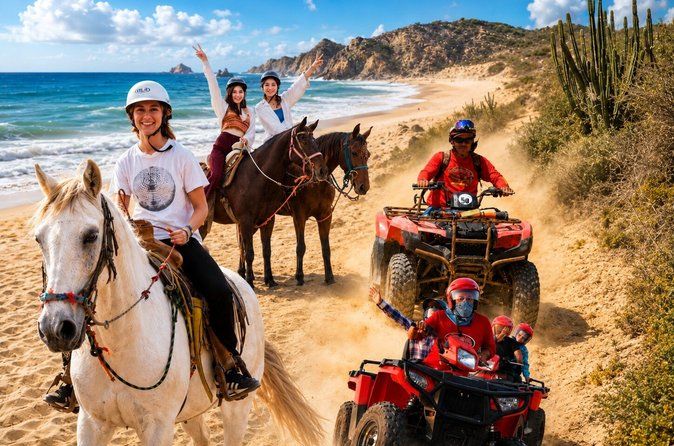 Ultimate Baja Combo: Horseback Riding & ATV Beach Adventure