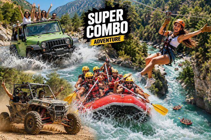 Antalya Super Combo W/Rafting,Jeep Safari,Quad Biking & Zipline