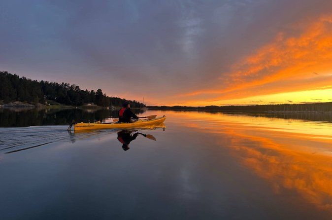 Sunset Kayak Tour in the Stockholm Archipelago + Swedish Fika