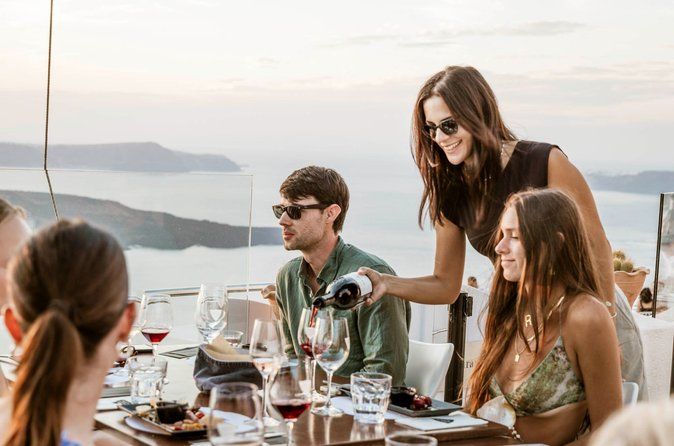 Santorini Sunset Wine Tour with Santo Winery Views