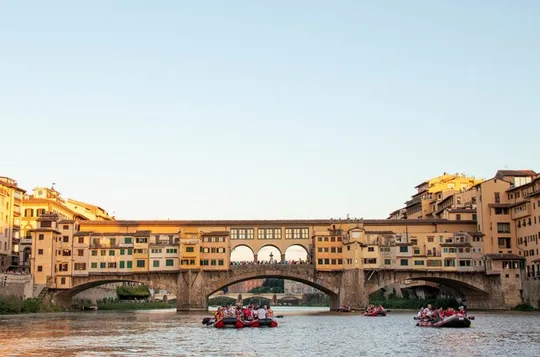 Soft Rafting in Florence under the Pontevecchio Arches