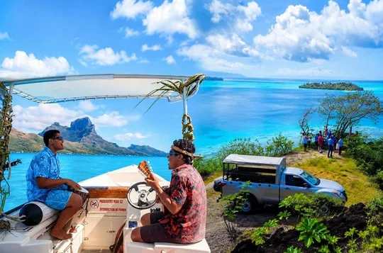 Bora Bora Combo Tour: Lagoon Cruise and 4WD Tour Including Snorkeling
