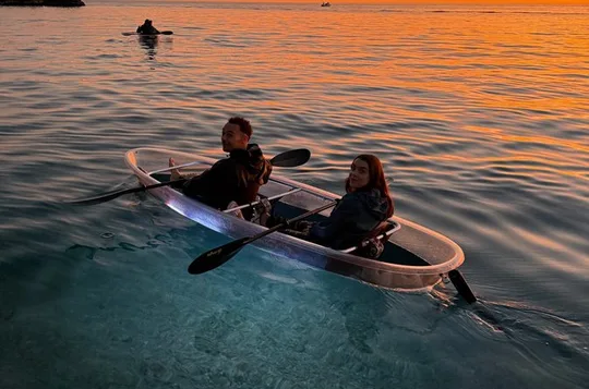 Transparent Kayak Sunset to Dusk Glow Experience from Pula