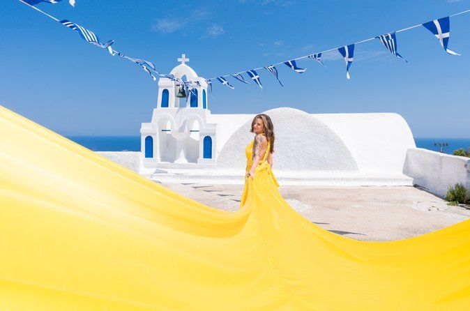 Flying Dress Private Photoshoot Santorini