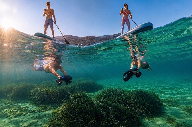 Cap d'Antibes: Scooter, Snorkeling and private Paddle.