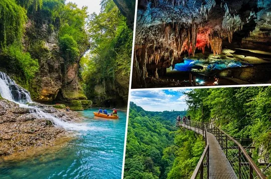 Prometheus Cave, Okatse Canyon & Martvili Canyon from Kutaisi