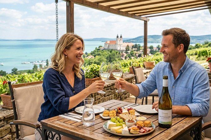 Lake Balaton Escape: Private Wine Tasting & Tihany from Budapest