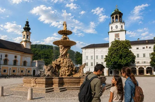 Caccia al tesoro e tour a piedi autoguidato dei punti salienti di Salisburgo