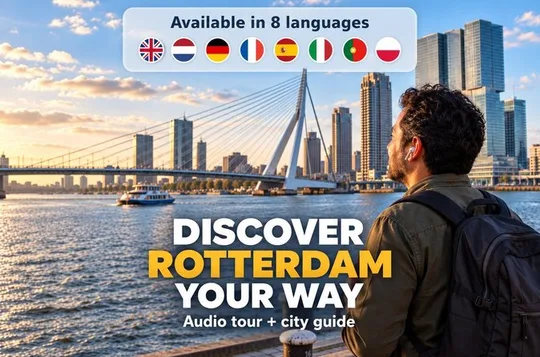 Rotterdam: City Walk Audio Guide in 7 Languages on your Phone