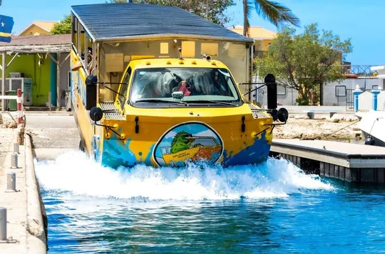Bus That Drives Into the Sea Unique Curaçao Amphibious Tour