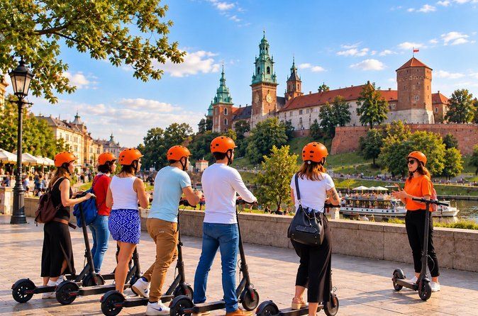 Krakow E-Scooter Tour: Old Town & Kazimierz Guided (2h or 4h)