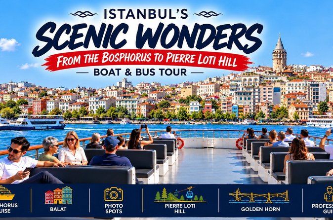 İstanbul Guided Balat Bosphorus Cruise Pierre Loti Hill W/ Ticket