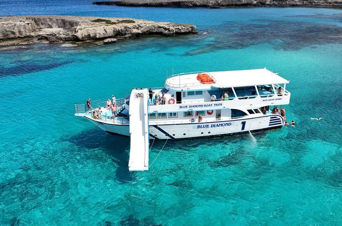 Blue Lagoon trip with giant slide departing from Latchi harbour