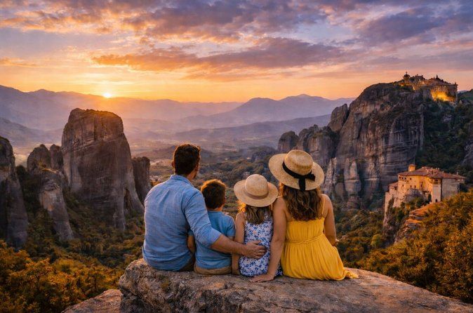 Majestic Sunset Meteora Tour with Local Guide