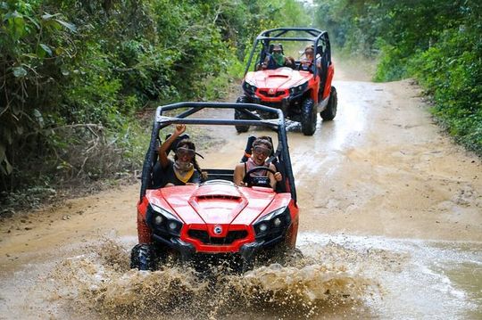 Off road drive Polaris with Ziplines circuit, Cenote and more!