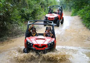 Off road drive Polaris with Ziplines circuit, Cenote and more!