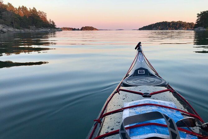 Midnight sun Kayaking in Stockholm Archipelago - micro group