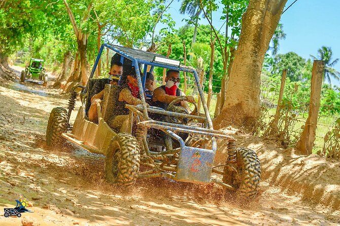 Full-day Buggy & Party Boat tour: snorkel, open bar, cave pool