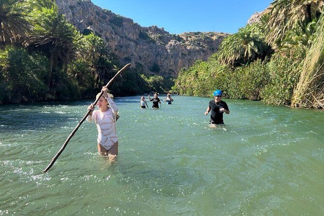 River Trekking at Kourtaliotiko Gorge Waterfalls to Preveli Beach