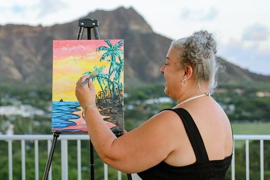 Unleash your creativity Hawaiian Style Paint Party in Waikiki
