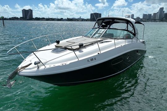 37 Ft Yacht Rental for 2 or 4 hours, Bluetooth, In the Miami Bay