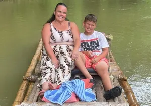 Bamboo Rafting On (Martha Brae River)