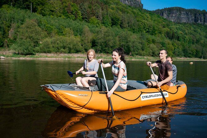 Rafting from Děčín to Bad Schandau and back on bikes