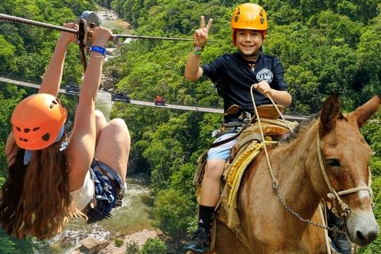 Puerto Vallarta Canopy Tour:Zip-lines and mule ride at the Sierra