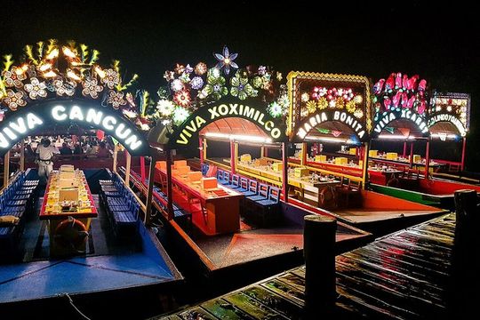 Xoximilco Night Cruise Experience + Transportation From Cancun & Riviera Maya