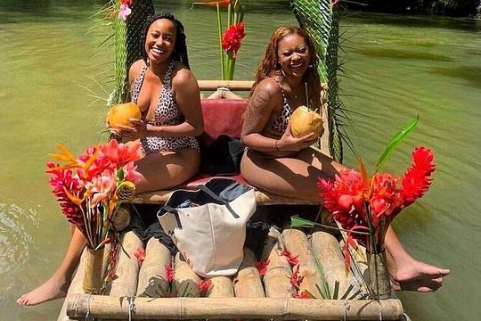 Kennedy's Bamboo Rafting with limestone massage from Montego Bay